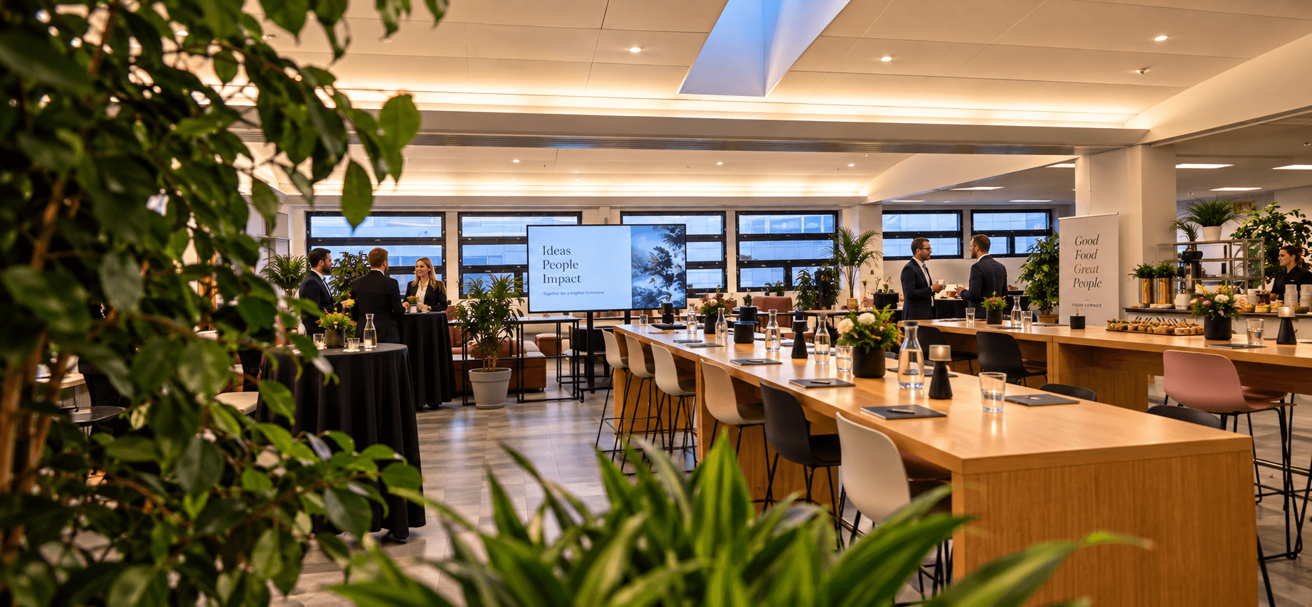 Visualisation of Food Corner arranged for a corporate event