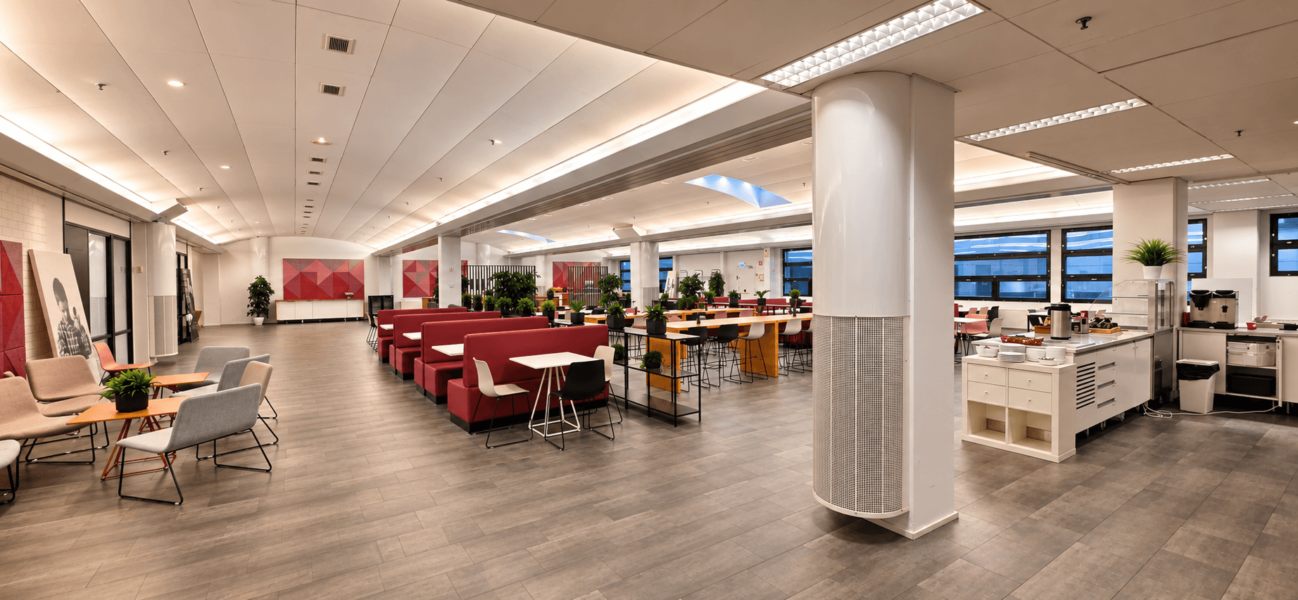 Spacious Food Corner dining and event space